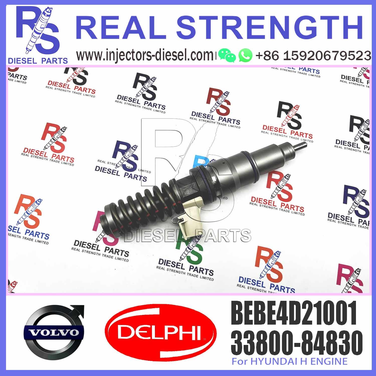 Diesel Fuel Injector 63229467 33800-84830 BEBE4D21001 E3.18 for HYUN-DAI H ENGINE