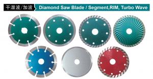 China 125mm 180mm Stone Diamond Blade Segment Rim Turbo Wave Diamond Saw Segment on sale