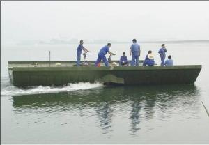 Wholesale 104m Prefabricated Military Pontoon Floating Bridge / Boats For Tank, Artillery from china suppliers