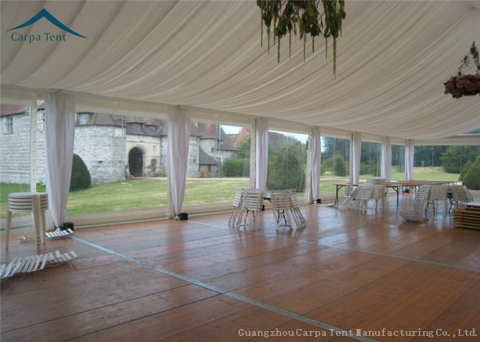 200 People Luxury Outdoor Wedding Tent With Decorations Water Retardant PVC Fabric
