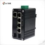 Industrial 4-Port 10/100/1000T 802.3bt 90W PoE + 1-Port 10/100/1000T + 2-Port