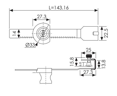 120 / 140mm Cabinet And Drawer Locks , Zinc Alloy Furniture Drawer Locks