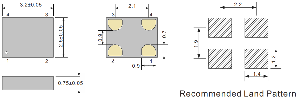 1.8V-3.3V MEMS Oscillator SMD 3.2x2.5mm HCMOS 1-200MHz 20PF 20ppm Programmable -SJK-