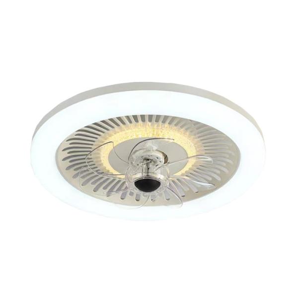 Retractable Smart Bladeless Ceiling Fan Fandelier Chandelier Fan For Bedroom