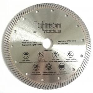 China Diamond Stone Cutter Blade For Dry And Wet Cutting , 7 Sintered Turbo Saw Blade Cutting Granite With Circular Saw on sale