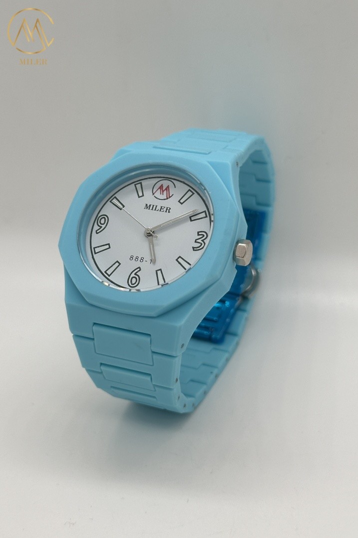 Newest Fashion Custom Logo Quartz Movement Rubber Strap Colourful Cartoon Wrist Watch