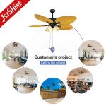 5 Blades Abs Classic Ceiling Fans Hotel Decorative Flower Design