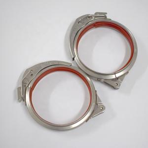 Wholesale Stainless Steel 304 Quick Release Tube Clips Ducting Clamps With Lock And Red Gasket from china suppliers