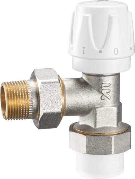 4101 Angle Type Multi-turn Brass TRV Valve for Radiator Supply DN20 Nickel