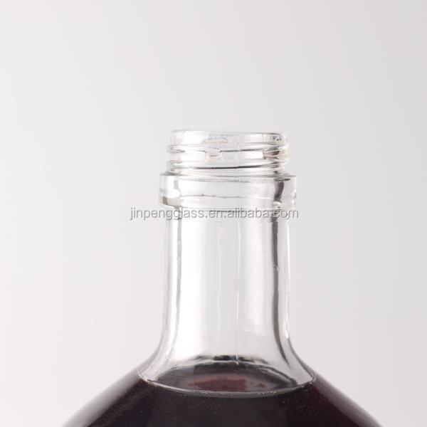 Customized Round Glass Bottle 500ml 750ml with Cork Cap and Customized Logo