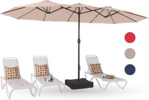 Wholesale Patio Umbrellas, Outdoor Market Large Umbrella wirh Base, Rectangle Long Double-Sided Umbrella Yard Lawn Garden from china suppliers