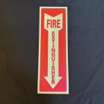 10*30 Mm Photoluminescent Plastic Safety Extinguisher Sign Glow In The Dark