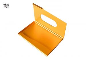 Gold Mens Credit Card Holder Case Metal Material , Trendy Visiting Card Pouch Holder