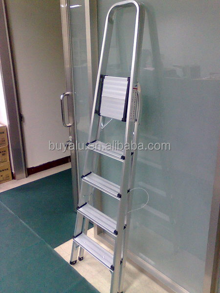 Sustainable Aluminum Folding Ladder 3 Steps In Silver Anodized