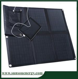 Wholesale 60w foldable solar panel charger kits, folding solar panel charger for laptop / phones / batteries etc from china suppliers