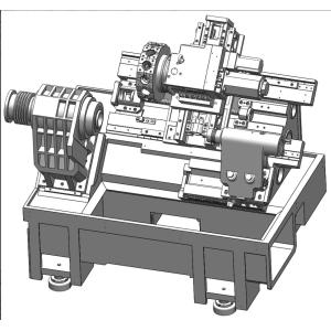 Automatic Dual Turret Linear Cnc Turning Machine High Rigidity