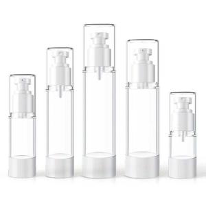 Wholesale 15ml 30ml 50ml Airless Pump Bottles Plastic Vacuum Transparent Pump Bottle from china suppliers