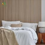 SUNHOUSE Eco Friendly Soundproof Material Acoustic Panel Wooden Fluted Wall