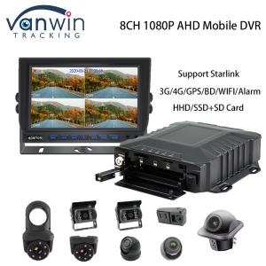 Wholesale 4G Starlink 1080P AHD 8 Channel Cars CCTV MDVR GPS 4G WIFI Camera System Mobile DVR from china suppliers