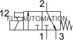Galvanised Steel Pneumatic Solenoid Valve 525153 MHE3-MS1H-3/2G-QS-6-K