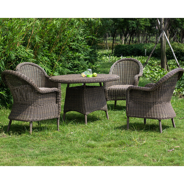 NO Folded Modern Rattan Dinning Table and Chair for Restaurant Rattan Weaving