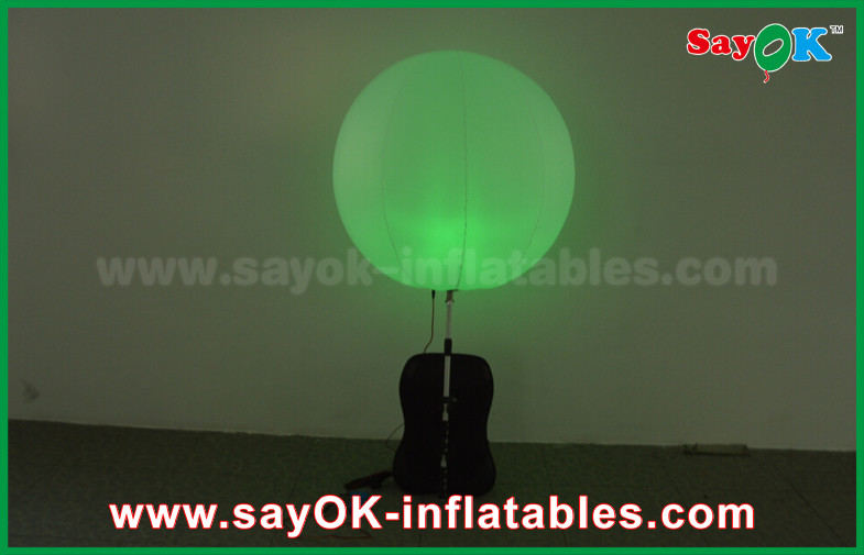 Windproof Nylon Inflatable Lighting Decoration Backpack Ball With LED Light For Advertising
