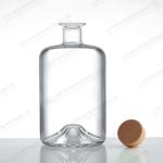 Custom Size Glass Bottle for Luxury Vodka 375ml 500ml Round Empty Liquor Wine