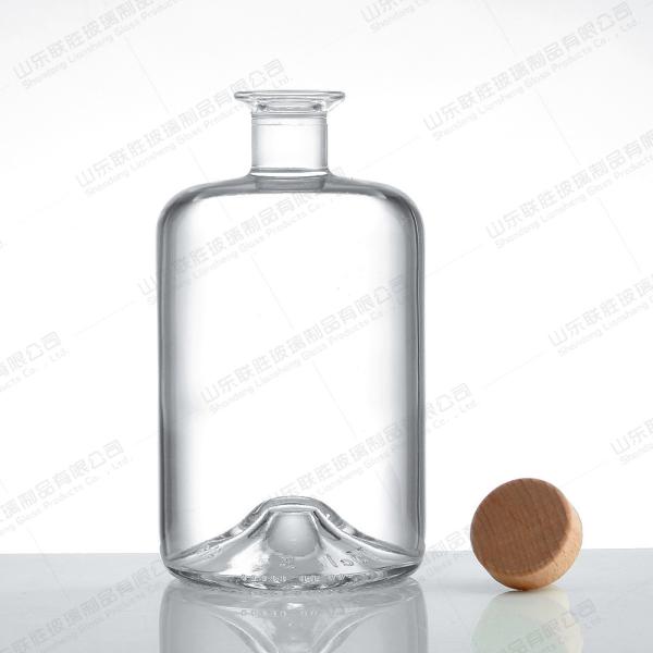 Custom Size Glass Bottle for Luxury Vodka 375ml 500ml Round Empty Liquor Wine