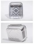 Silver Aluminum Foil Loaf Pans , Disposable Aluminum Baking Pans With Lids