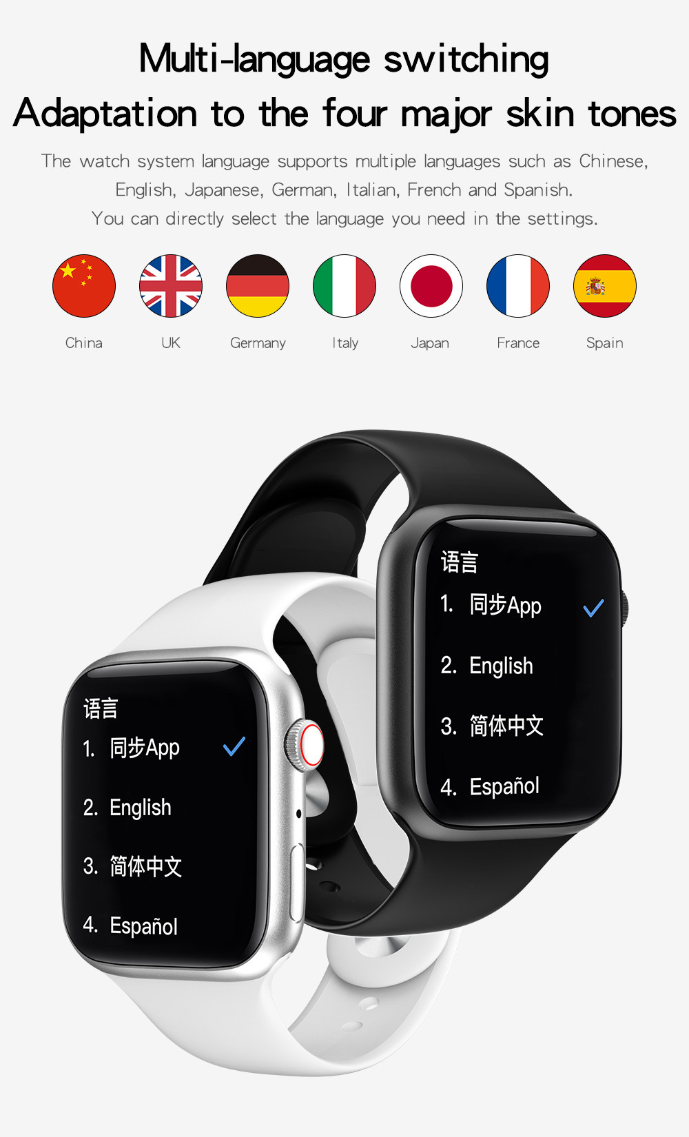 170mAh Dial Call Rechargeable Fitness Clock Android5.0 ECG IWO W78