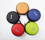 PU Leather storage pouch bags for earphone with Mesh Pocket