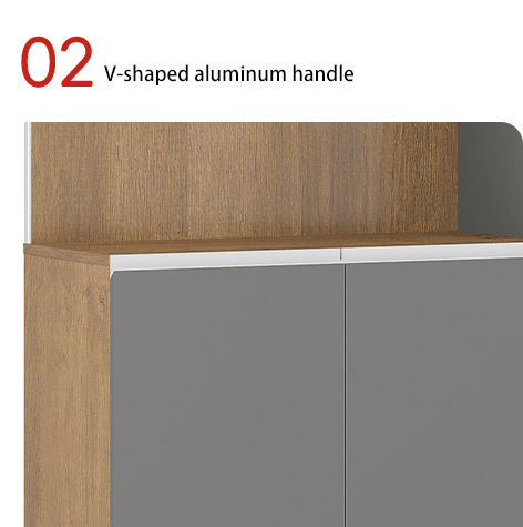 Office Back Cabinet Combination Multi Functional Light Industry Wind Wrapped Edge Design Book Display Independent Office Back Cabinet