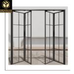 Brown Water Penetration Resistance Glass Door Villa Front Door Aesthetic