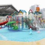 Commercial Fiberglass Water Slides Aqua Playground Of Interactive Water House