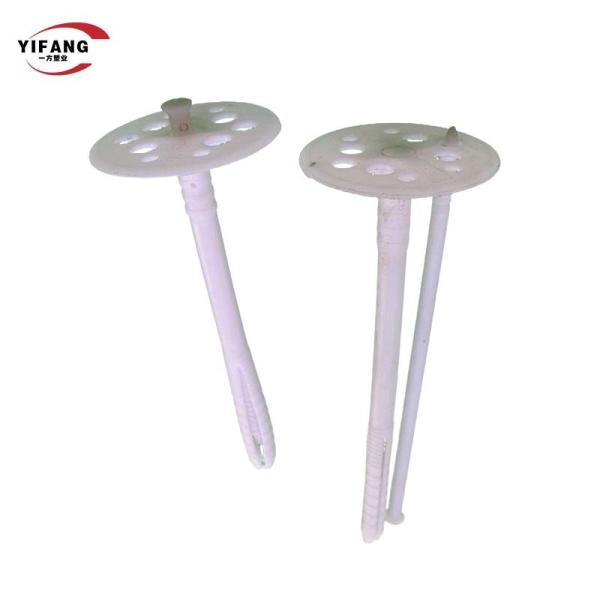 60mm Wall 50mm Plastic Insulation Anchors With Steel Nail