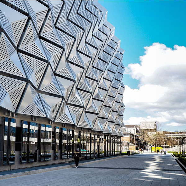 Decorative Composite Curtain Wall Perforated Cladding Panels Aluminum Architectural Insulated Curtain Walls