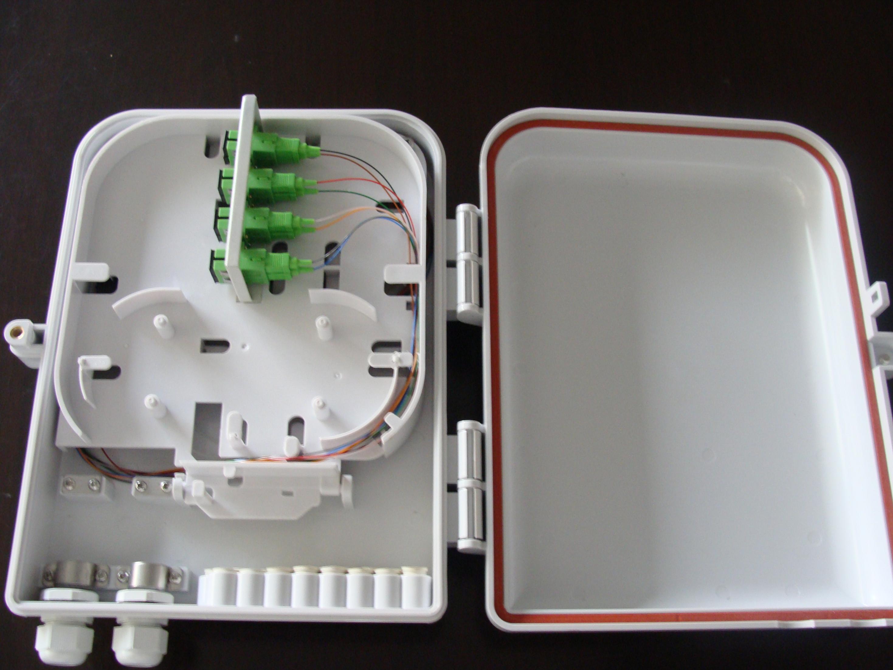 2 Port Plastic Optic Fiber Distribution Box 8 Port For FTTH / CATV