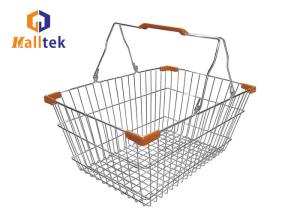Wholesale 20L Zinc Plating Wire Mesh Metal Shopping Basket For Boutique Store from china suppliers