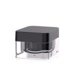 Square Black Acrylic Clear Airless Pump Bottles Bulk And Jar