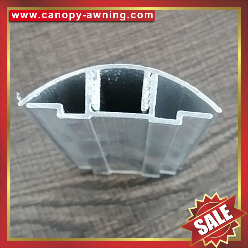 Popular aluminum Buckle Snap Connector profile for pc hollow polycarbonate sheet for sale