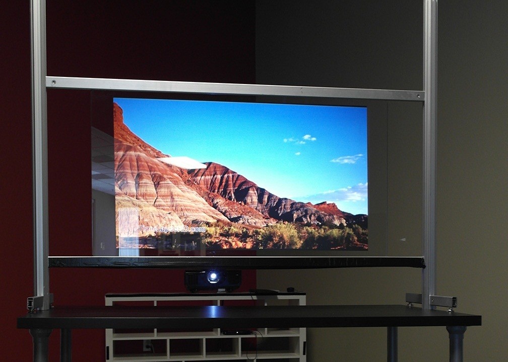 1.52*5m Light weight Transparent / White Front & Rear Projection Film for Window Advertising