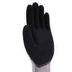Black Wear Resistant Nitrile Coated Gloves , ANSI A5 Cut Resistant Gloves
