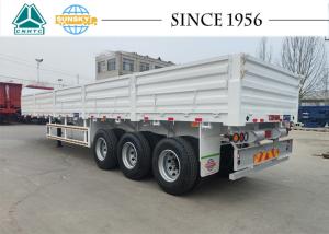 Wholesale 3 Axles Drop Side Wall Flatbed Trailer Exported To Zimbabwe from china suppliers