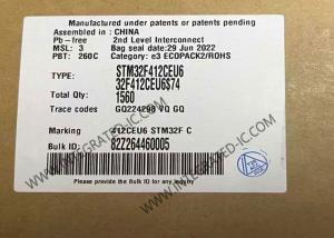 Wholesale STM32F412CEU6 Microcontroller MCU 100MHz 32Bit Microcontroller IC UFQFPN48 Embedded MCU from china suppliers