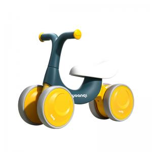 China Orange Plastic Baby Walker Balance Car with Silent Roller Skating and Green Design on sale