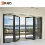 Large Size Heavy Duty Aluminium Hinged Doors / Frosted Tempered Glass Door GLASS