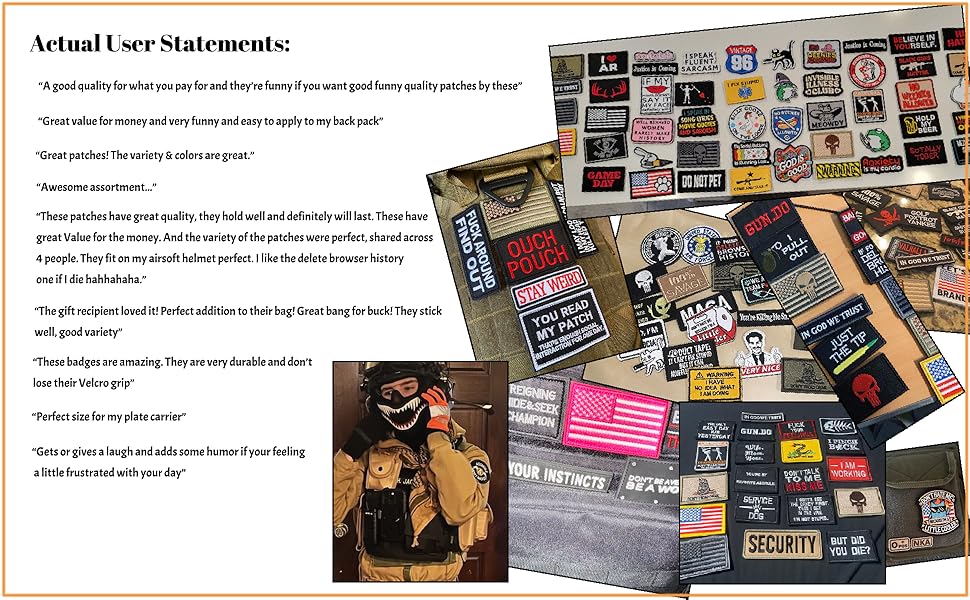 funny velcro patches