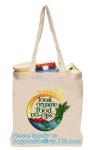 Logo Reusable Shopping Bags Rough Rope Handle Cotton Canvas Tote