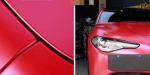 Water Resistant Long Lasting Electric Red Car Vinyl Wrap Swipeable Bubble Free