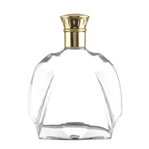Wholesale Round Nordic Glass Liquor Bottle with Wooden Lid and Bonus Natural Cork Bottle Stopper from china suppliers